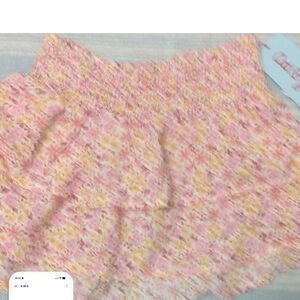 Cat & Jack Pink and Yellow Floral Skirt